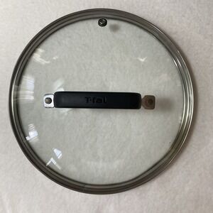 T-fal Glass 9 1/4" Pot Pan Skillet Lid Black Handle Vented Replacement Part